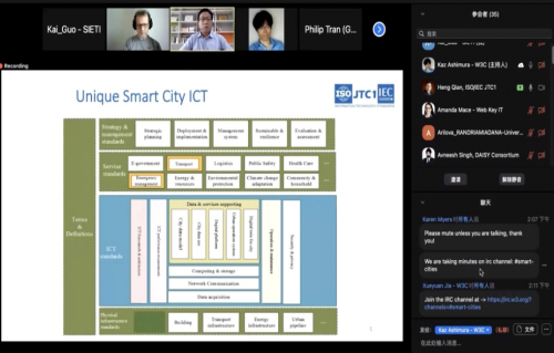 钱恒院长参加W3C举办的智慧城市国际线上论坛